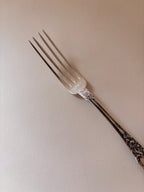 vintage fork silver plated front side 