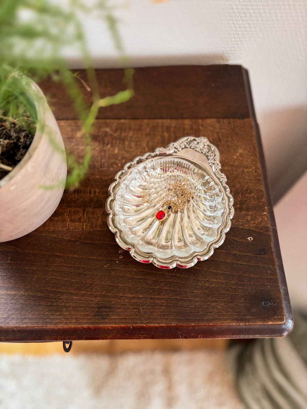 Vintage Silver-Plated Shell Dish