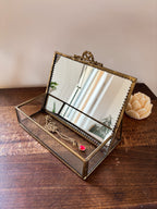 Vintage Brass and Glass Vanity Box