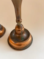 A Vintage Pair of Copper Candlesticks