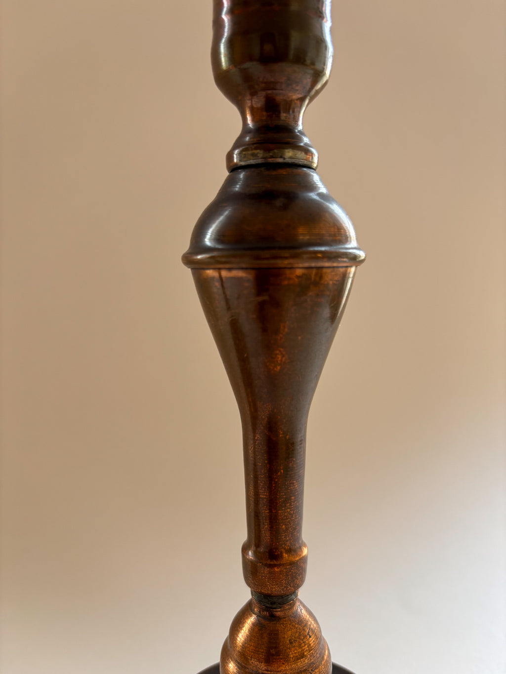 A Vintage Pair of Copper Candlesticks