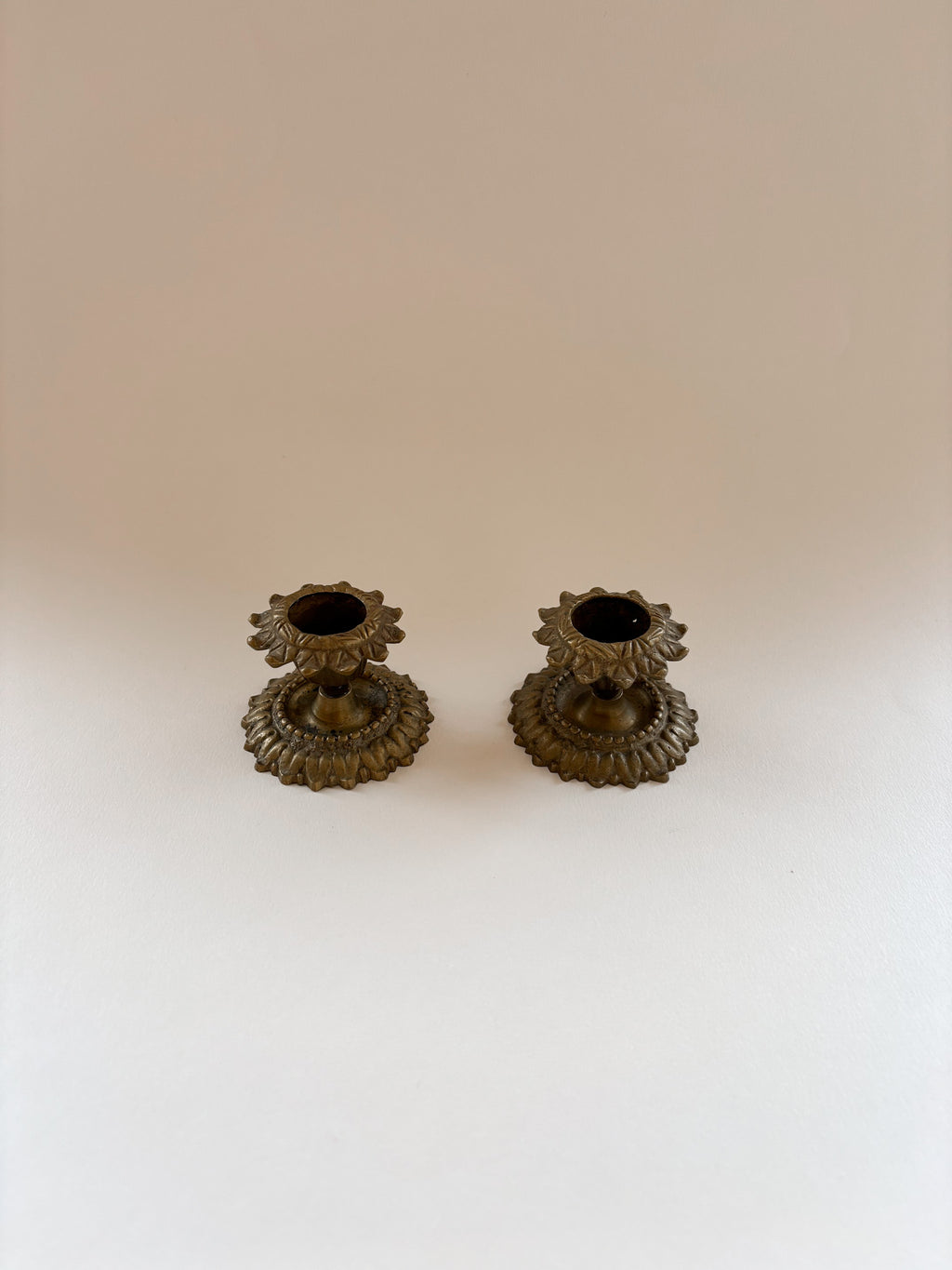 Pair of Vintage Brass Candleholders