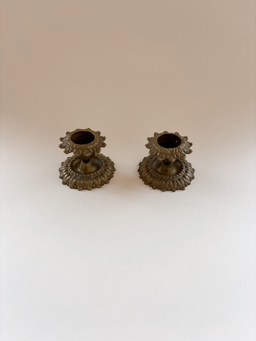 Pair of Vintage Brass Candleholders