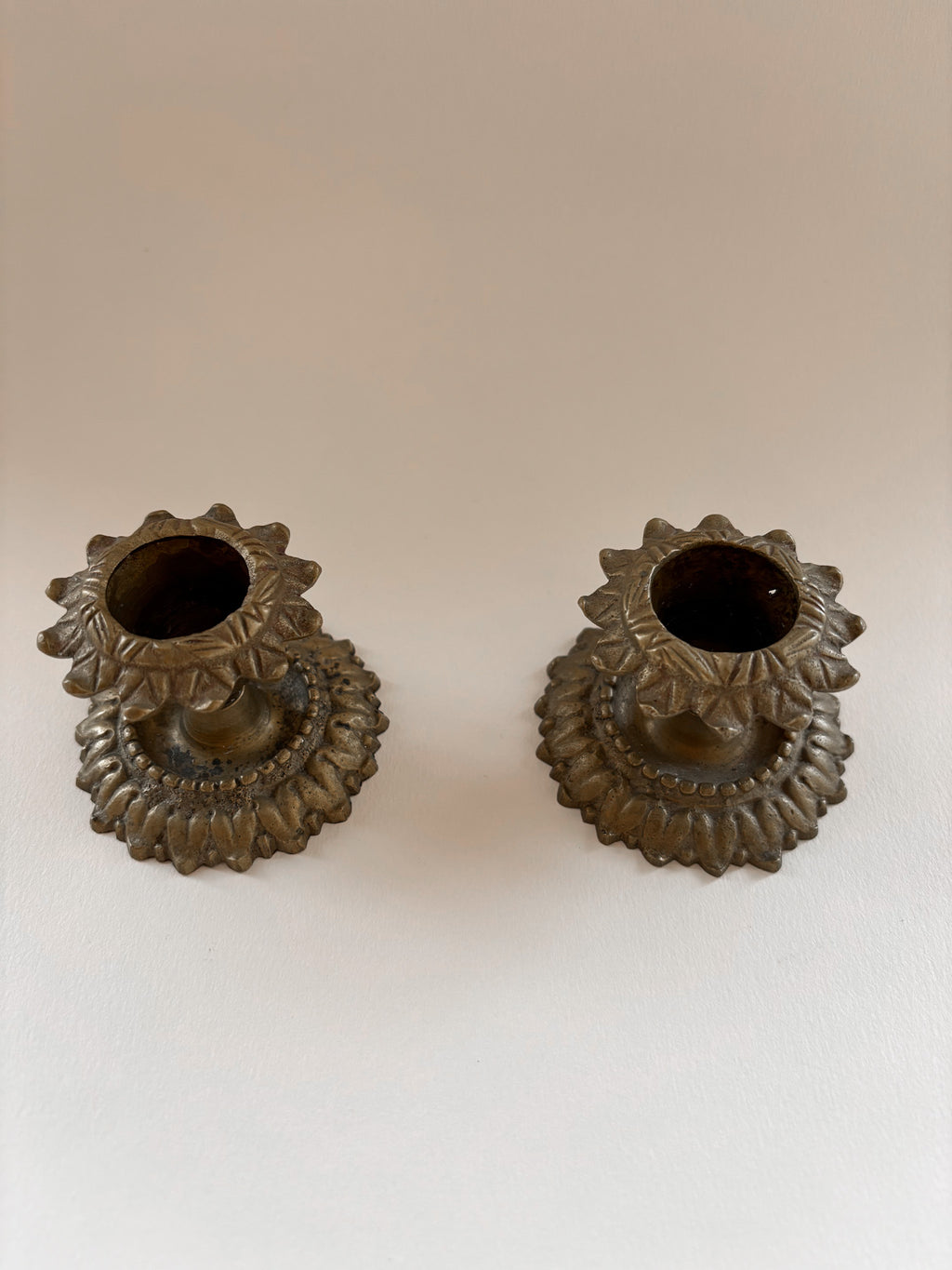 Pair of Vintage Brass Candleholders