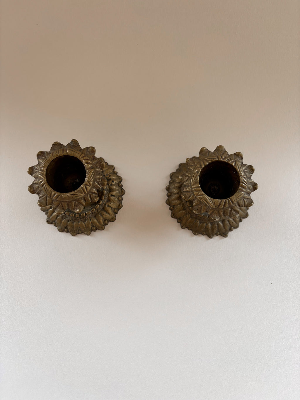 Pair of Vintage Brass Candleholders