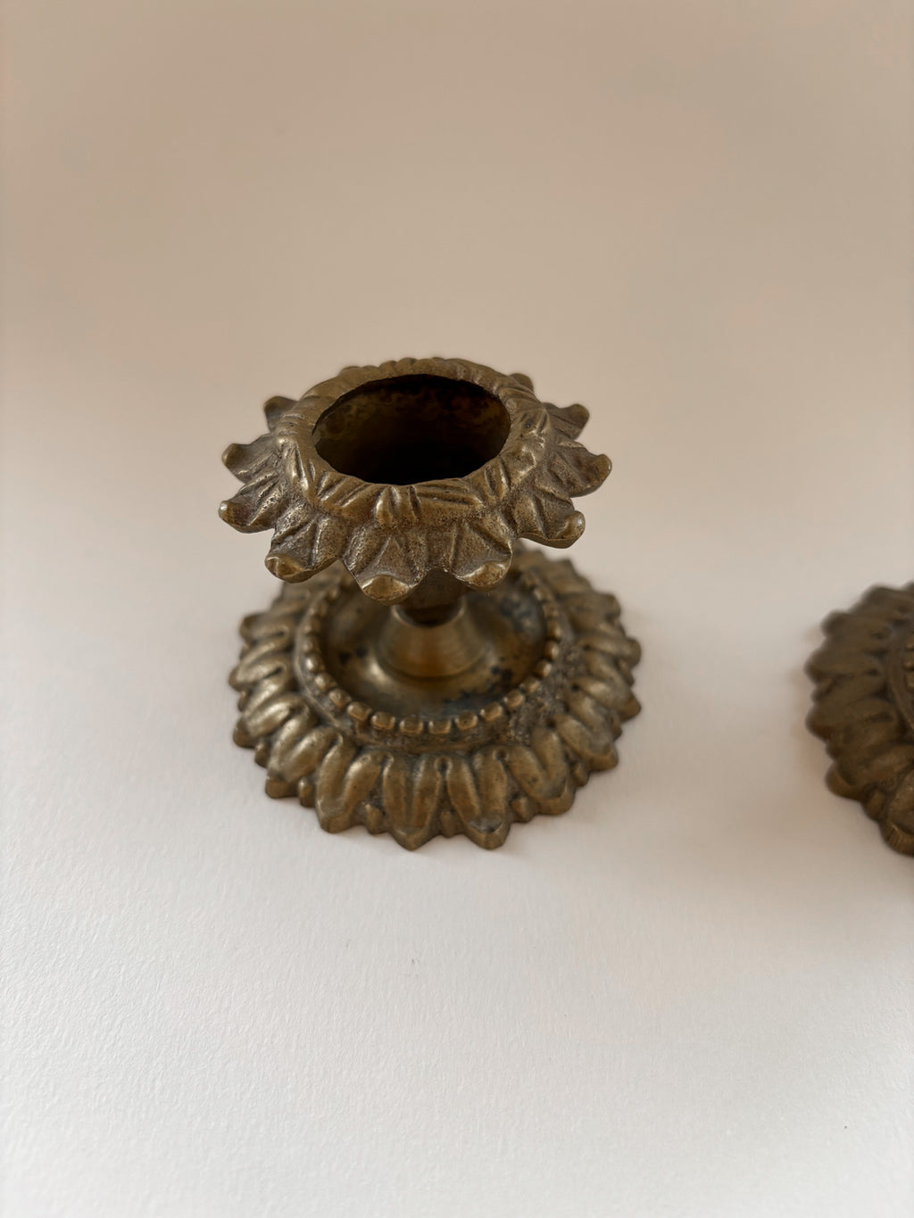 Pair of Vintage Brass Candleholders