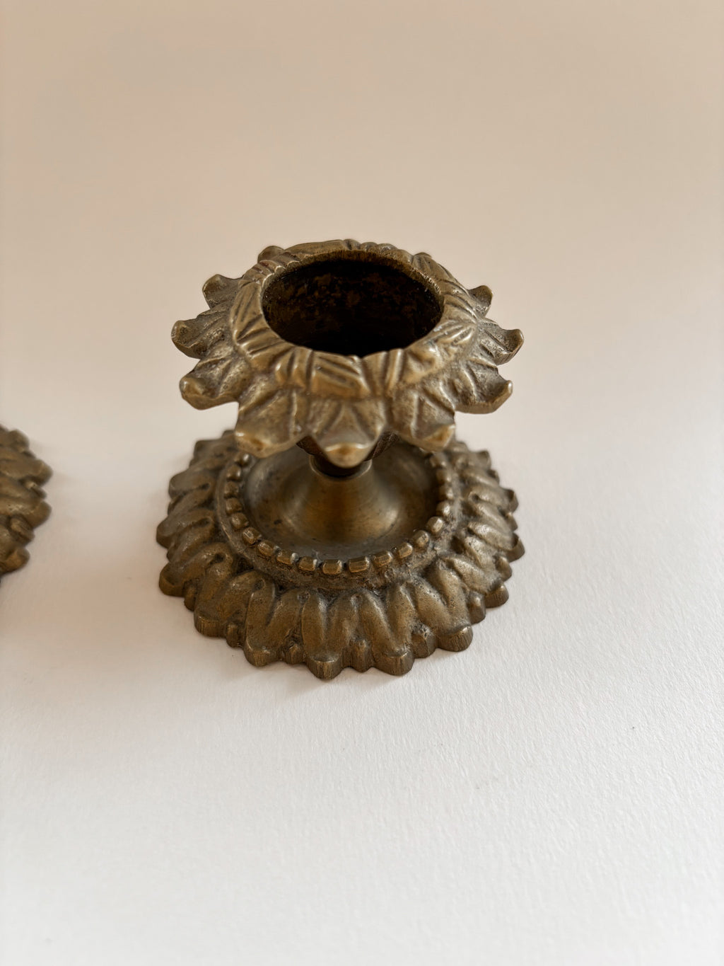 Pair of Vintage Brass Candleholders