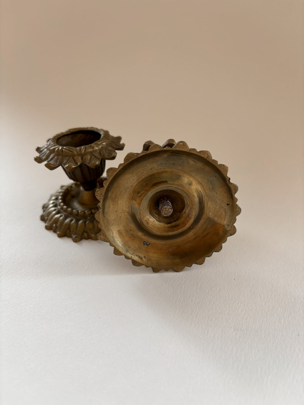 Pair of Vintage Brass Candleholders