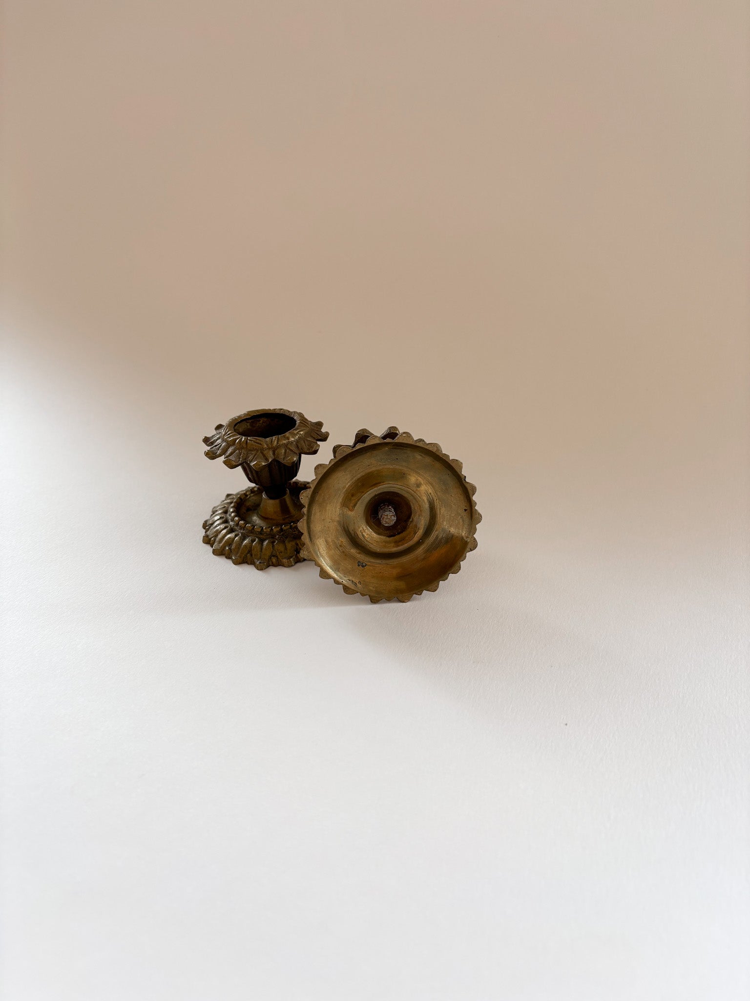 Pair of Vintage Brass Candleholders