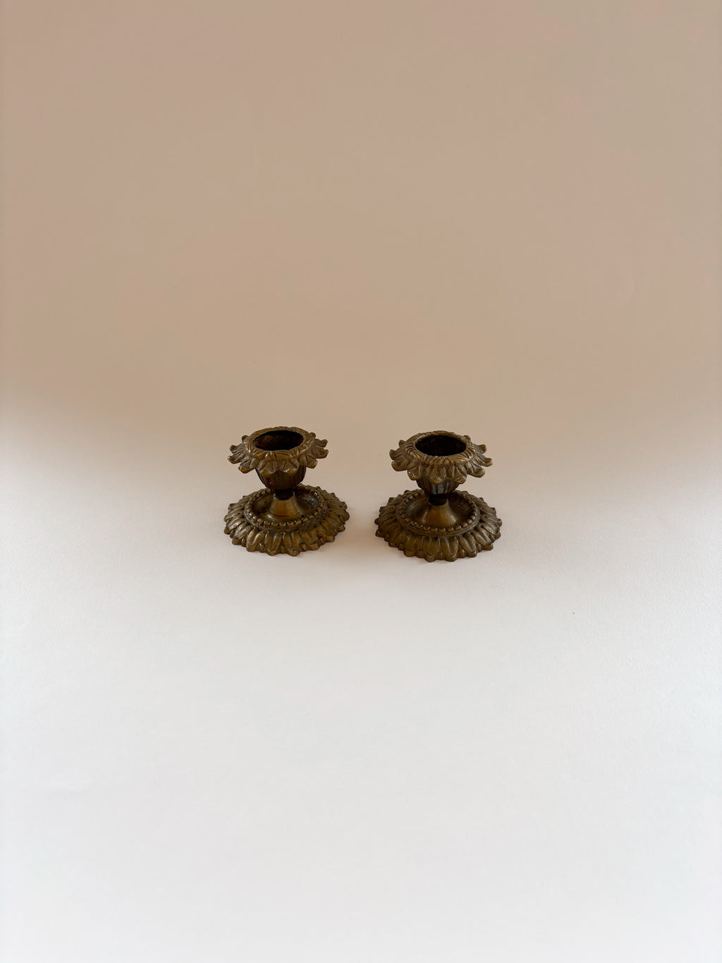 Pair of Vintage Brass Candleholders