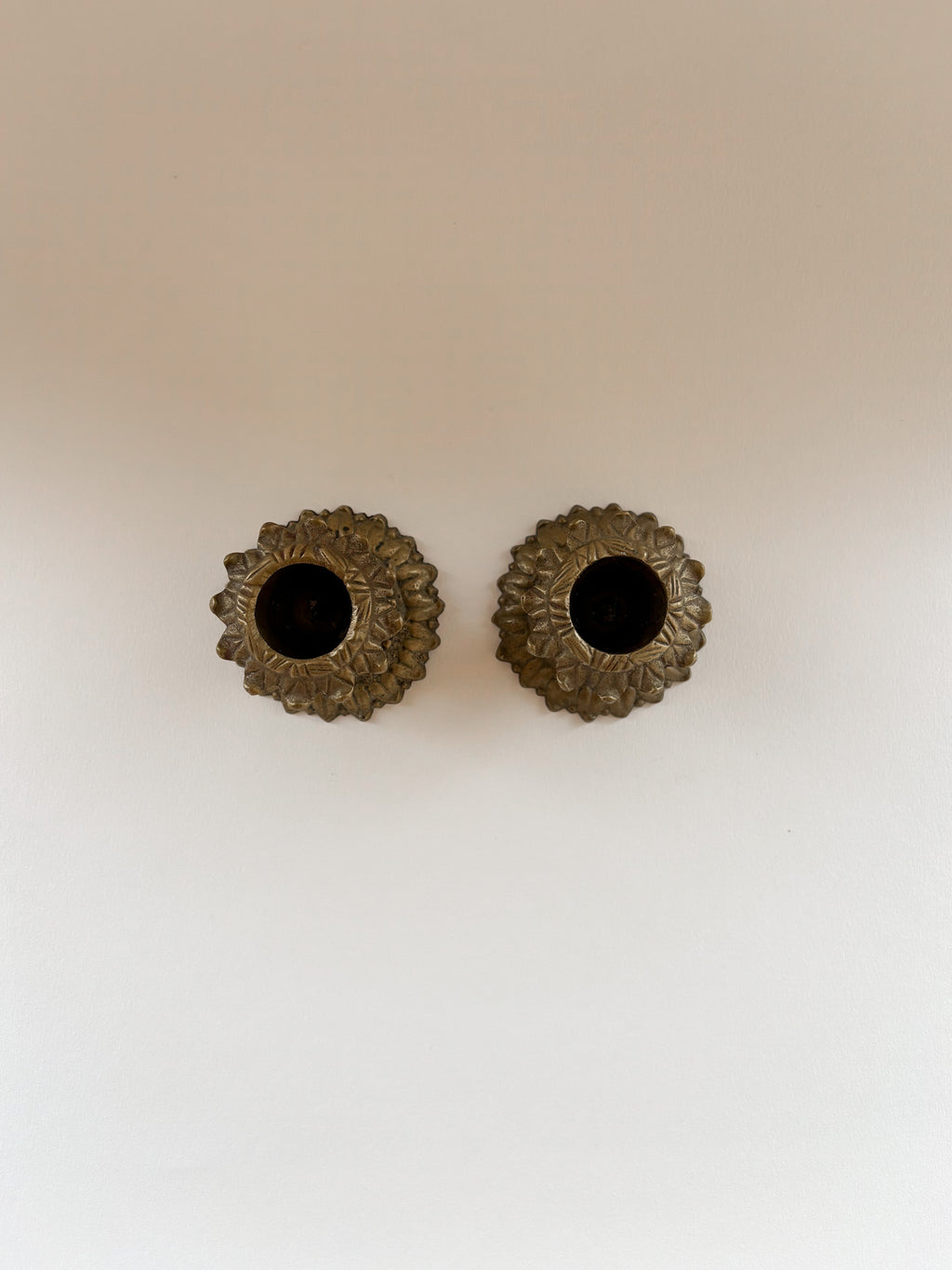 Pair of Vintage Brass Candleholders