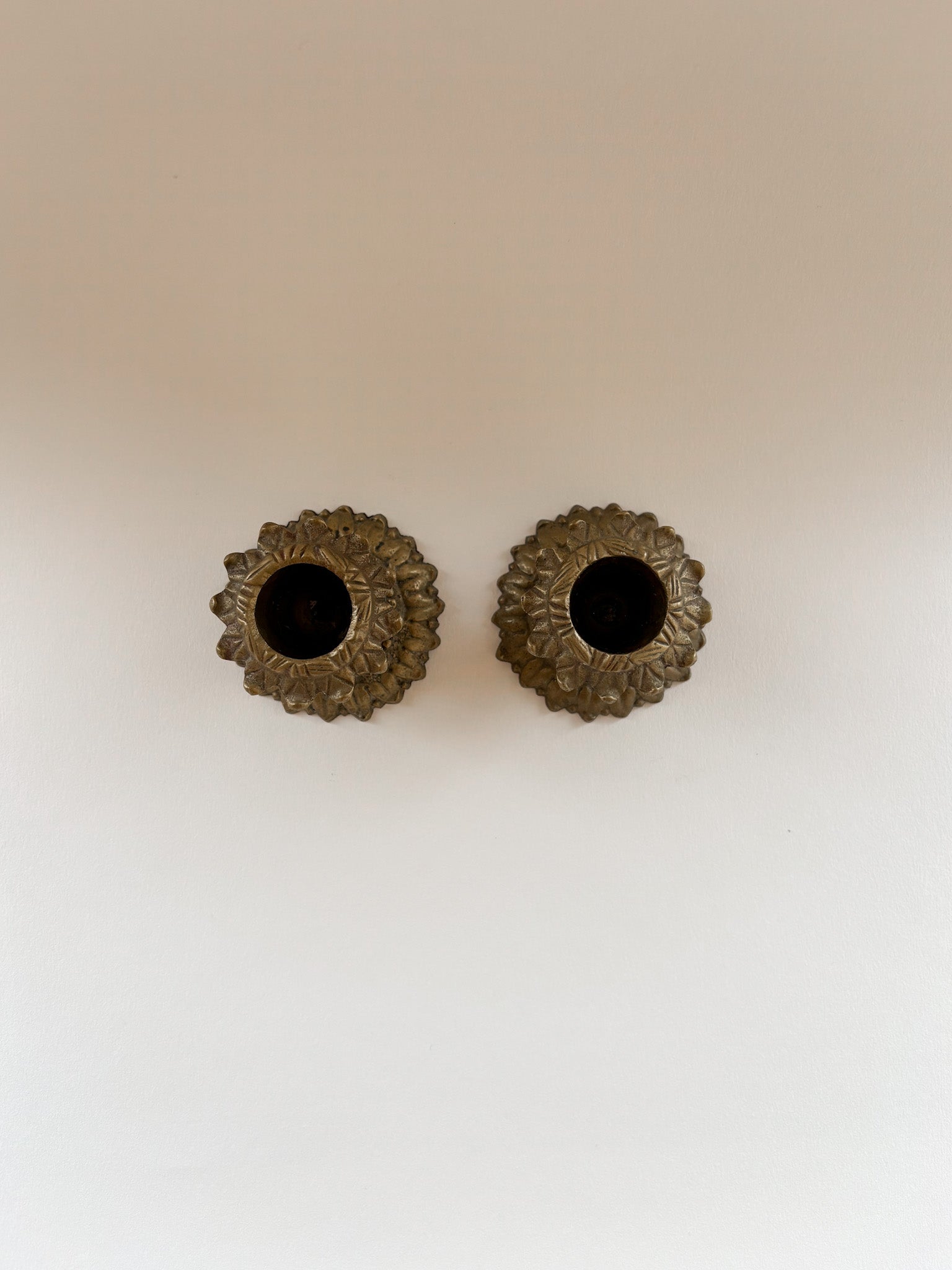 Pair of Vintage Brass Candleholders
