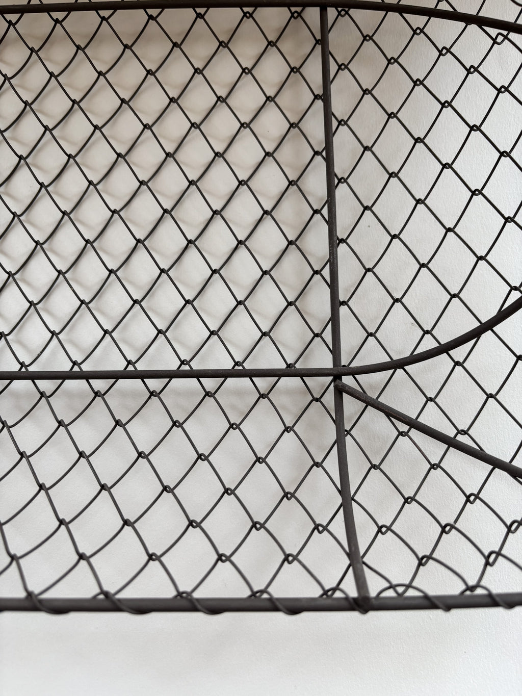 French Metal Wire Fruit Basket with Wooden Handles