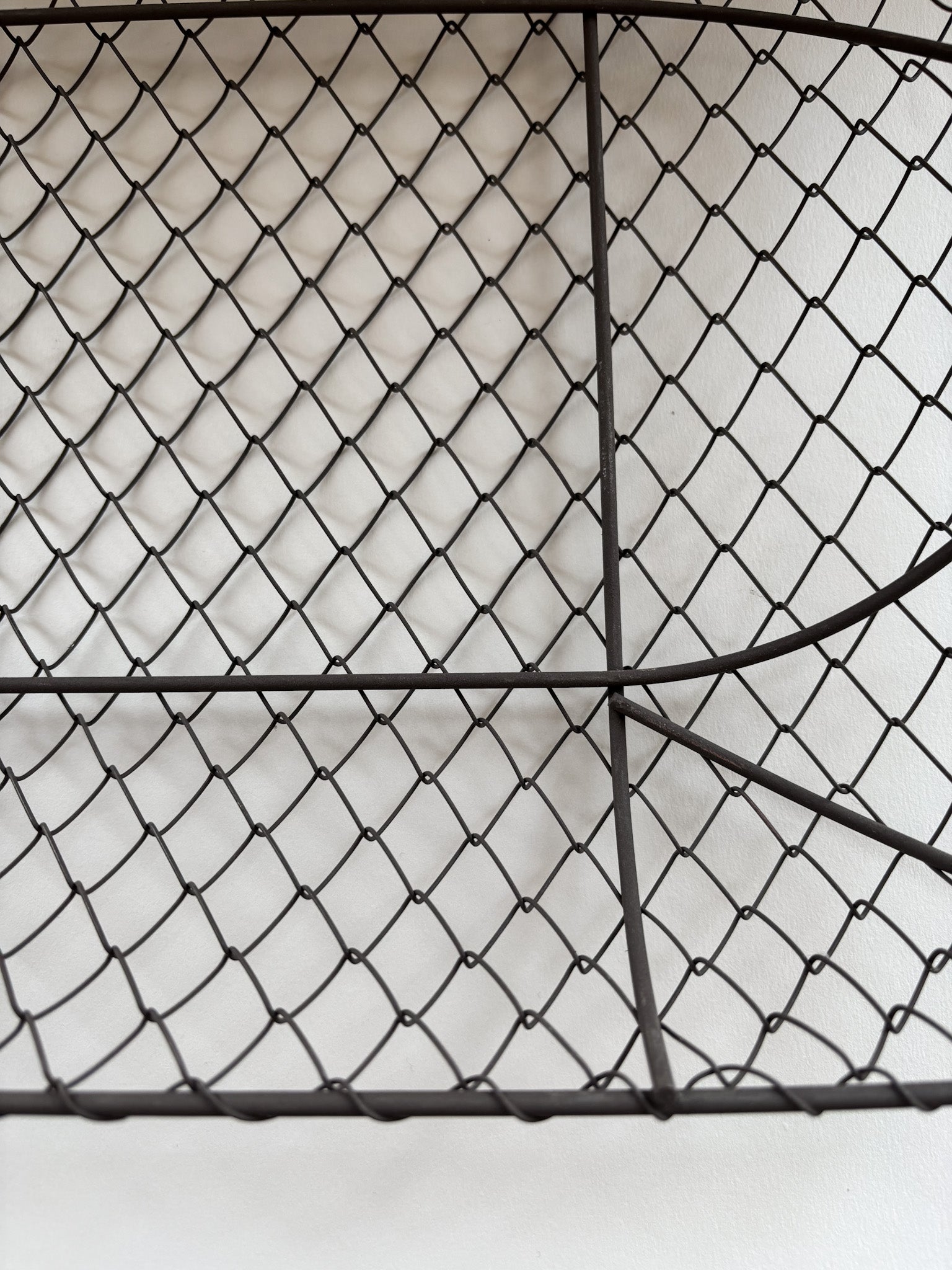 French Metal Wire Fruit Basket with Wooden Handles