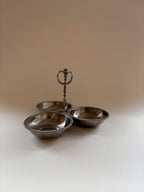 Vintage Jean Couzon 3 compartment  server, stainless steel 