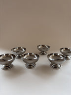 Set of six vintage stainless steel dessert cups by L'Étang & Rémy