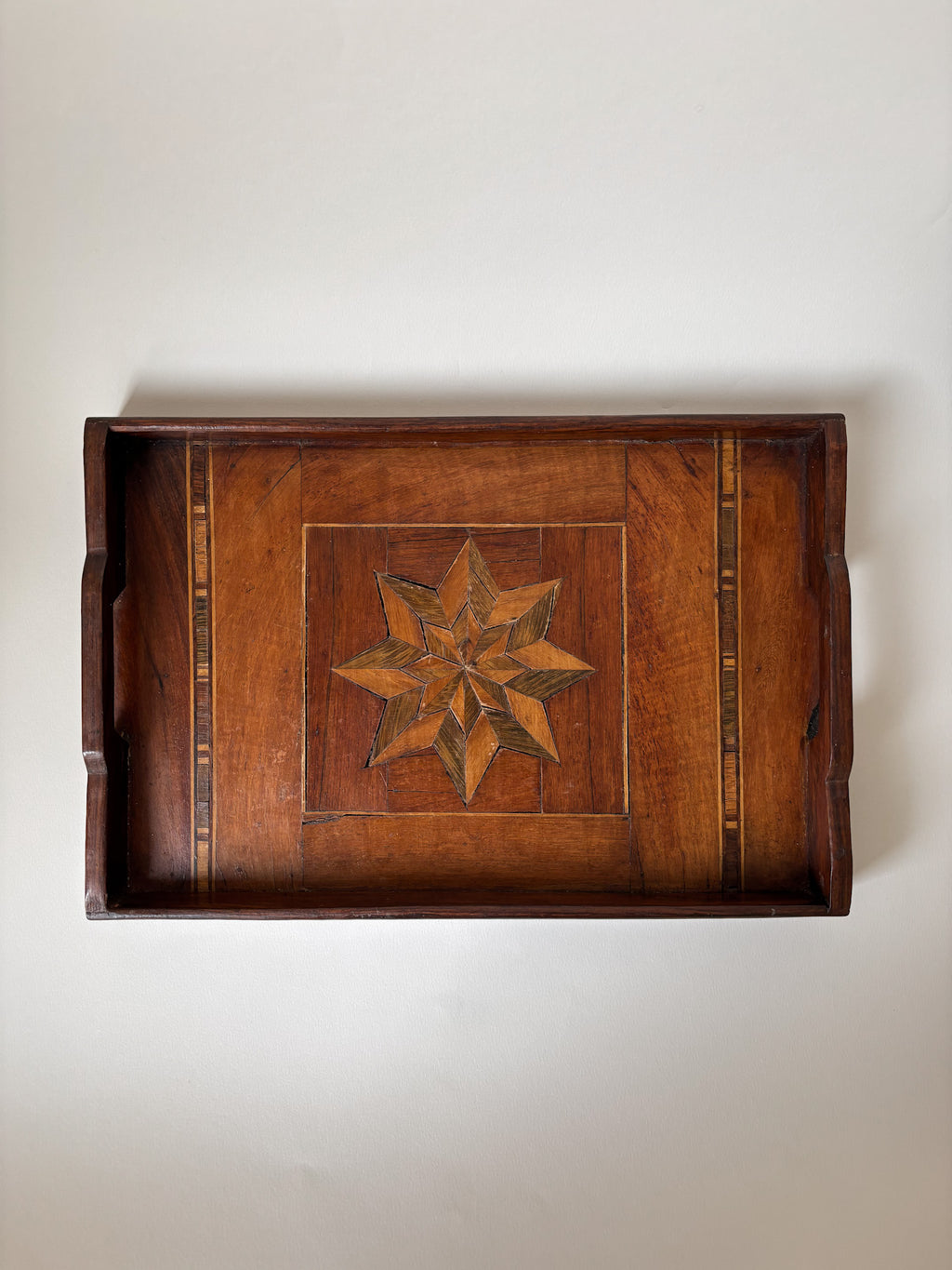 Vintage Wooden Marquetry Tray