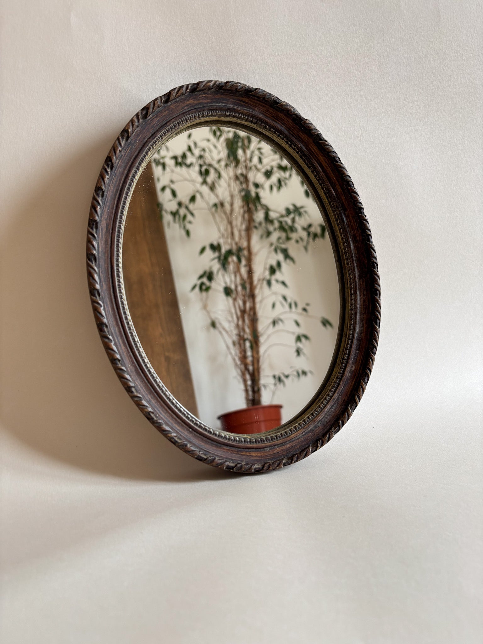 Vintage Oval Wall Mirror