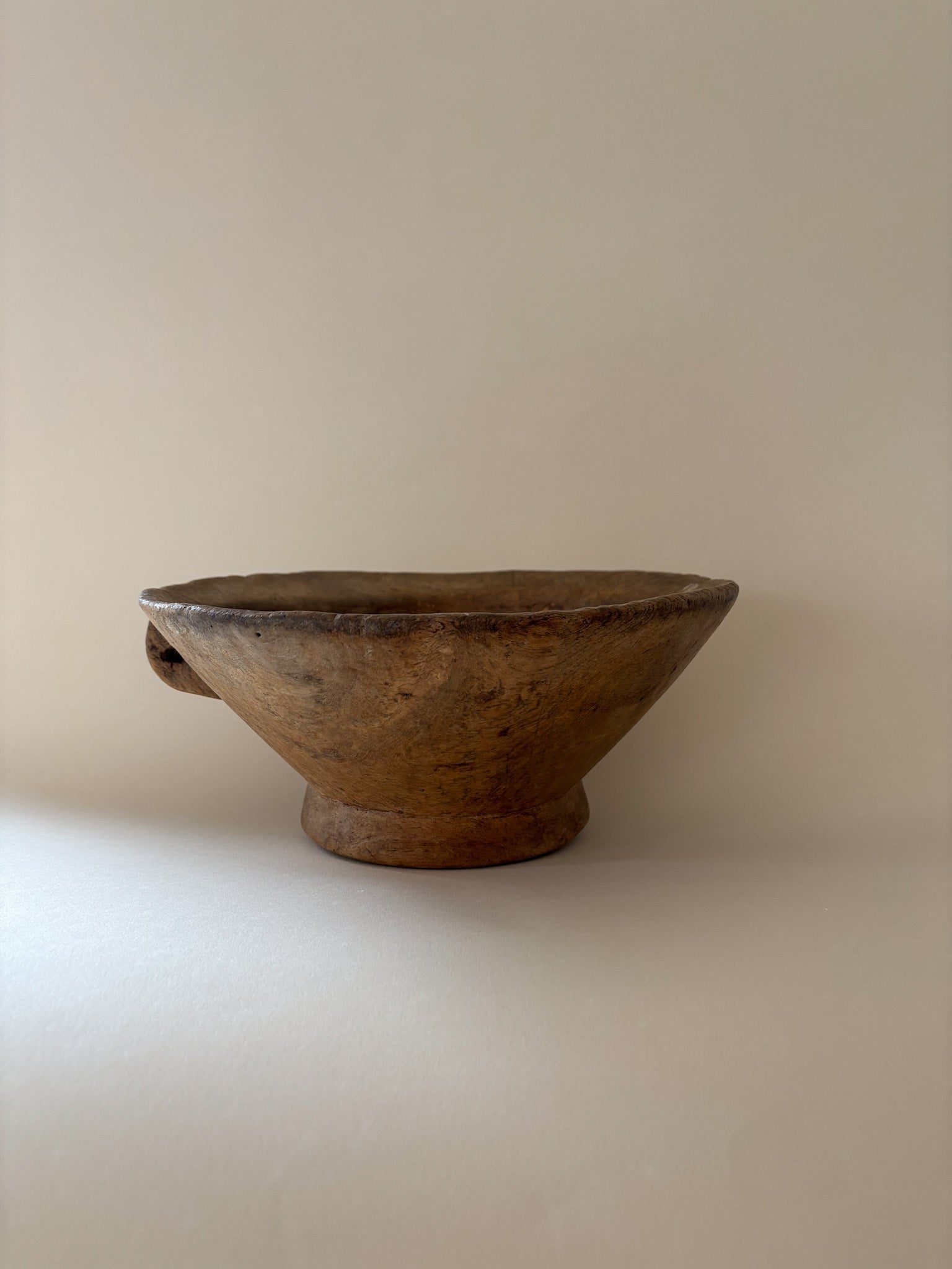 Hand-Carved East African Wooden Bowl