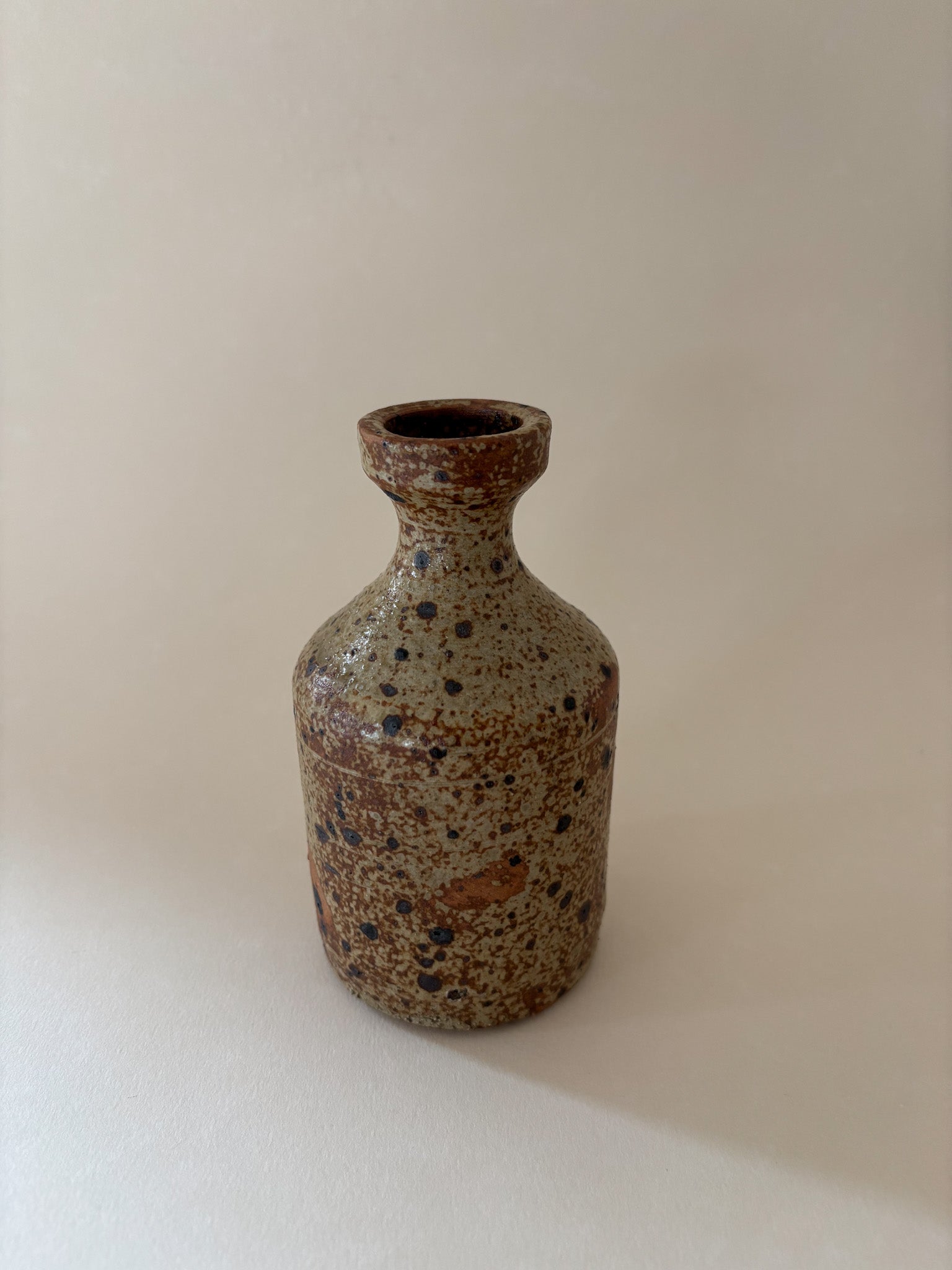 Vintage Stoneware Bottle Vase