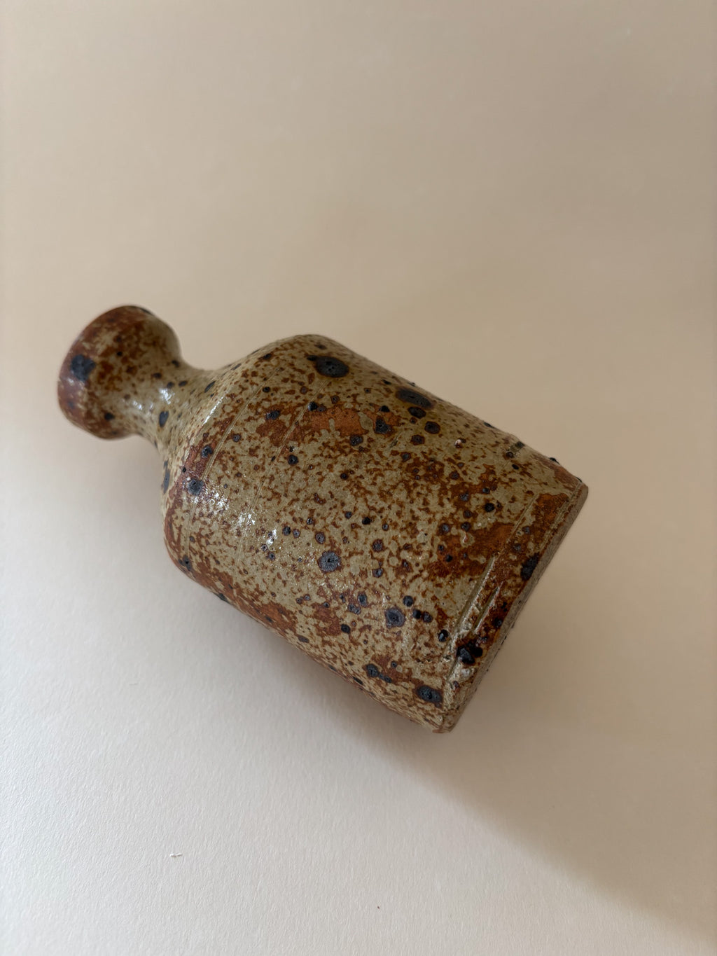 Vintage Stoneware Bottle Vase