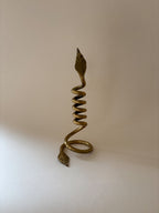 Vintage Twisted Brass Candle Holder