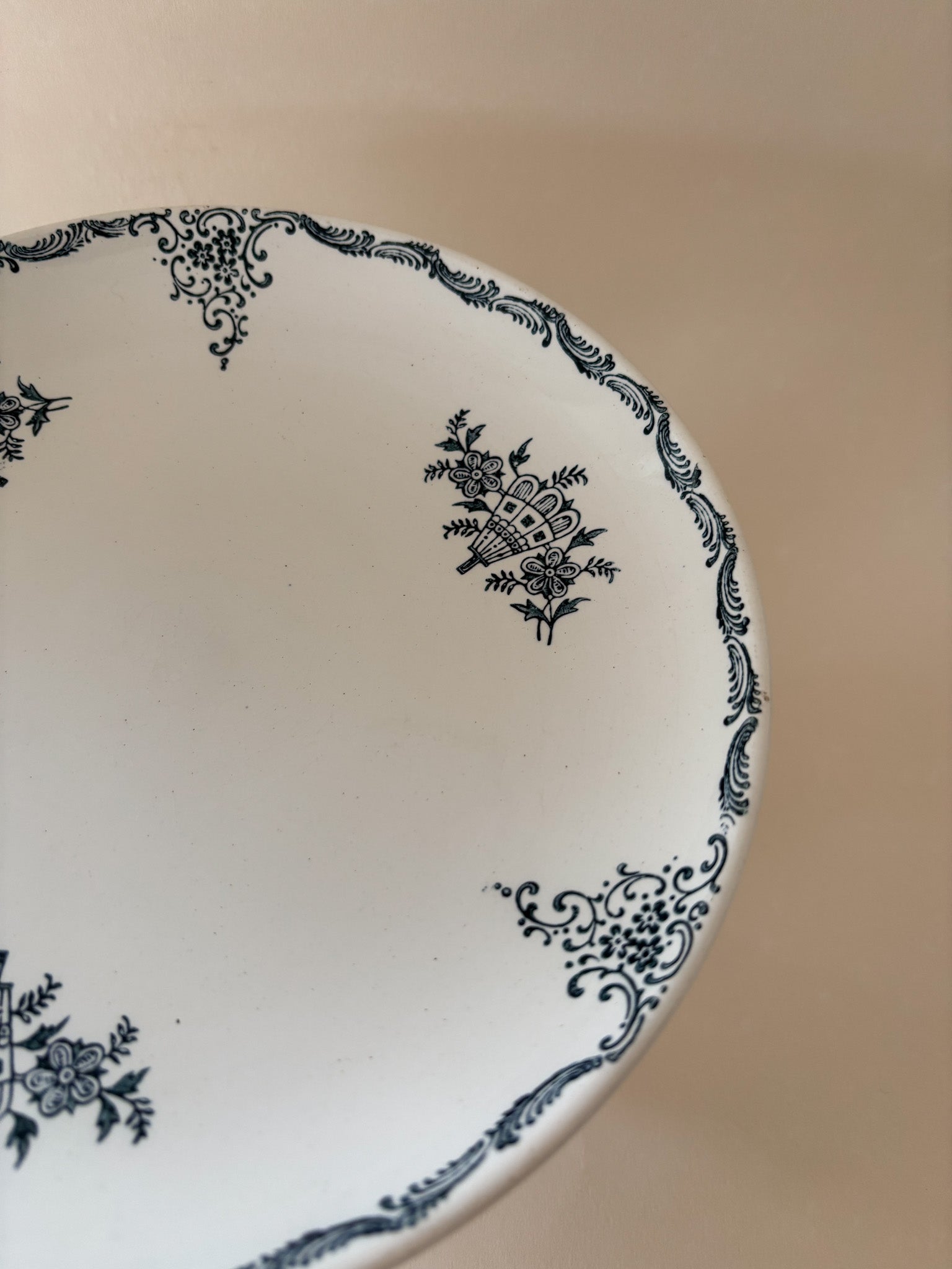 Vintage St Amand Ironstone Pedestal Dish