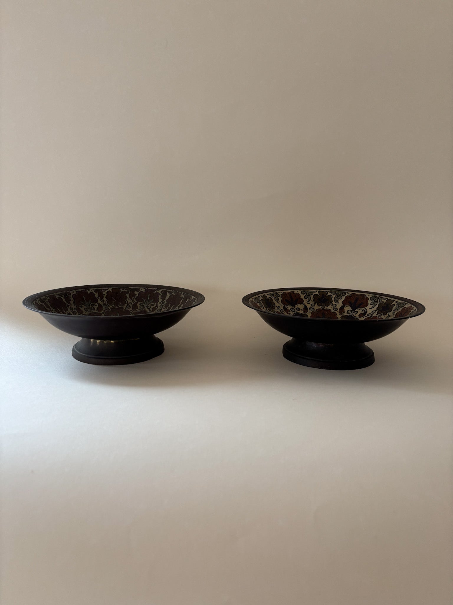 Vintage Indian Brass Footed Bowl