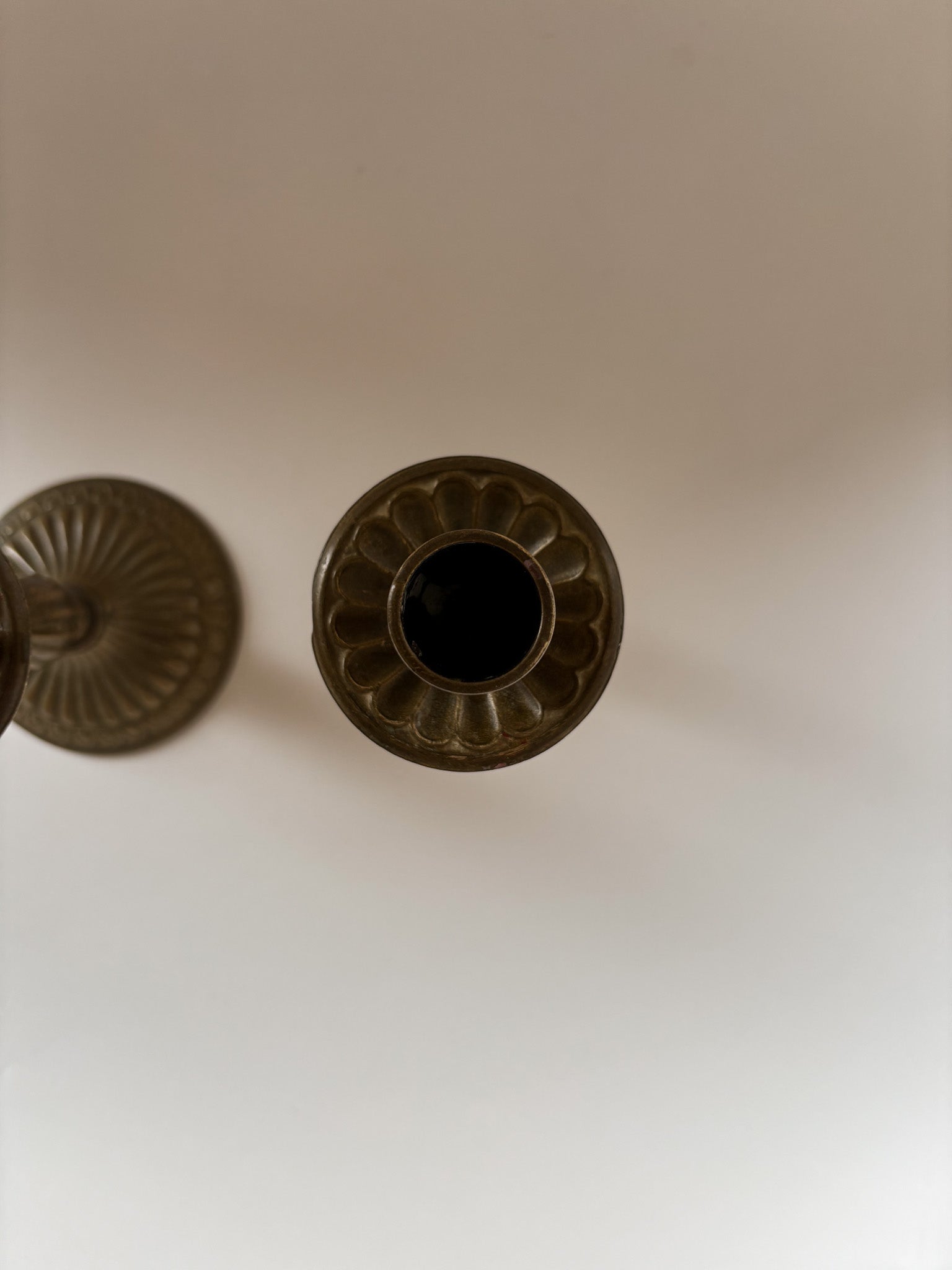 Vintage Pair of Brass Candlesticks