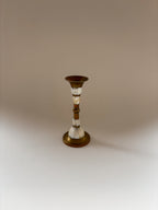 Brass & Mother of Pearl Candlestick