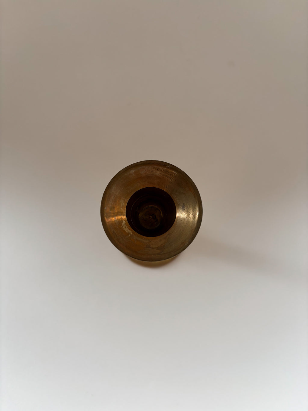 Brass & Mother of Pearl Candlestick