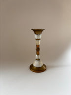 Brass & Mother of Pearl Candlestick