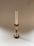 Brass & Mother of Pearl Candlestick
