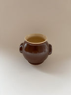 Small Vintage Brown Stoneware Pot