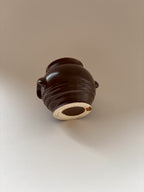 Small Vintage Brown Stoneware Pot