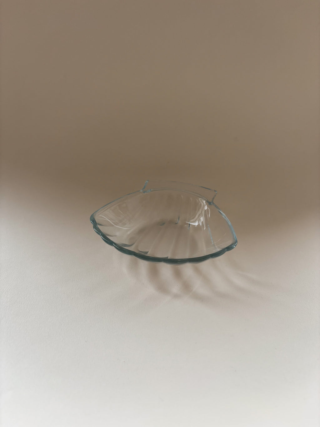 Set of Three Vintage Pyrex Clear Glass Scalloped Shell Dishes