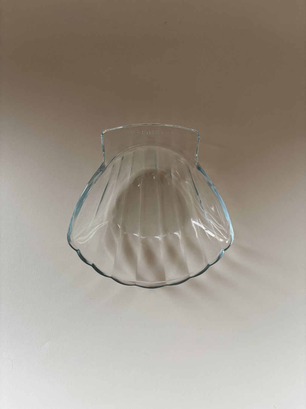 Set of Three Vintage Pyrex Clear Glass Scalloped Shell Dishes