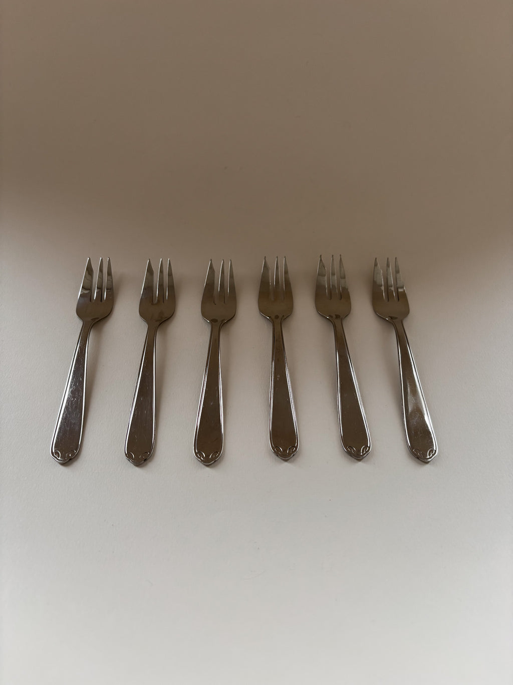 Set of 6 Vintage French Dessert Forks