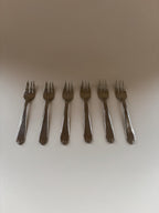 Set of 6 Vintage French Dessert Forks