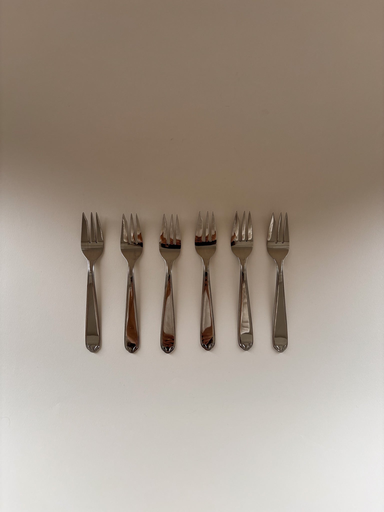 Set of 6 Vintage French Dessert Forks