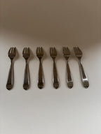 Set of 6 Vintage French Dessert Forks