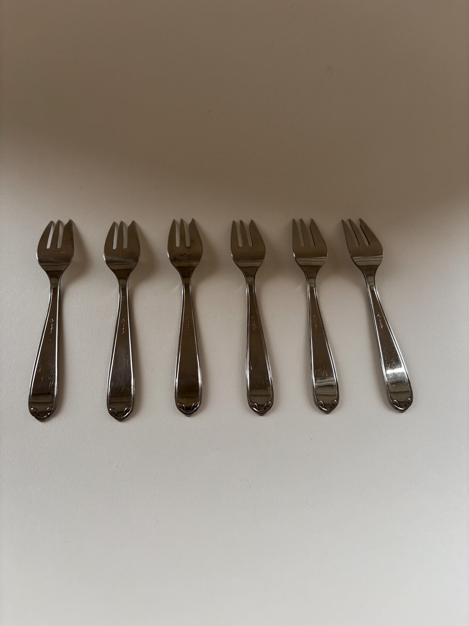 Set of 6 Vintage French Dessert Forks