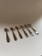 Set of 6 Vintage French Dessert Forks