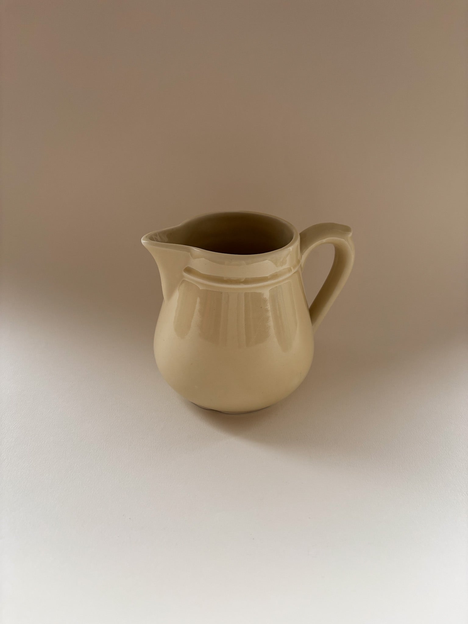 Vintage French Stonware Milk Jug