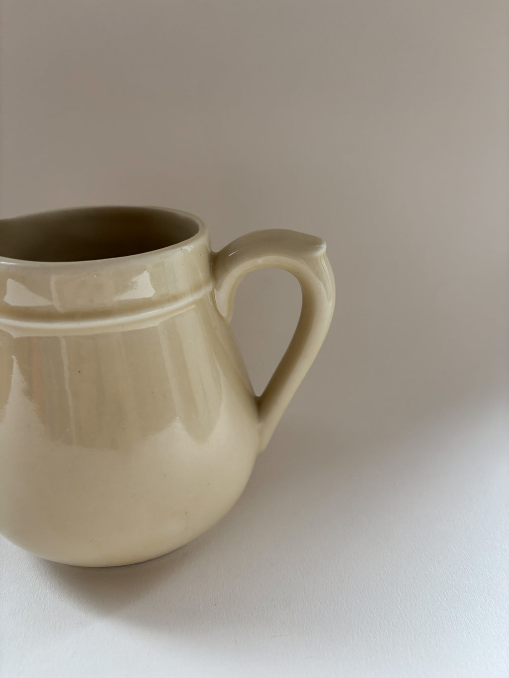 Vintage French Stonware Milk Jug