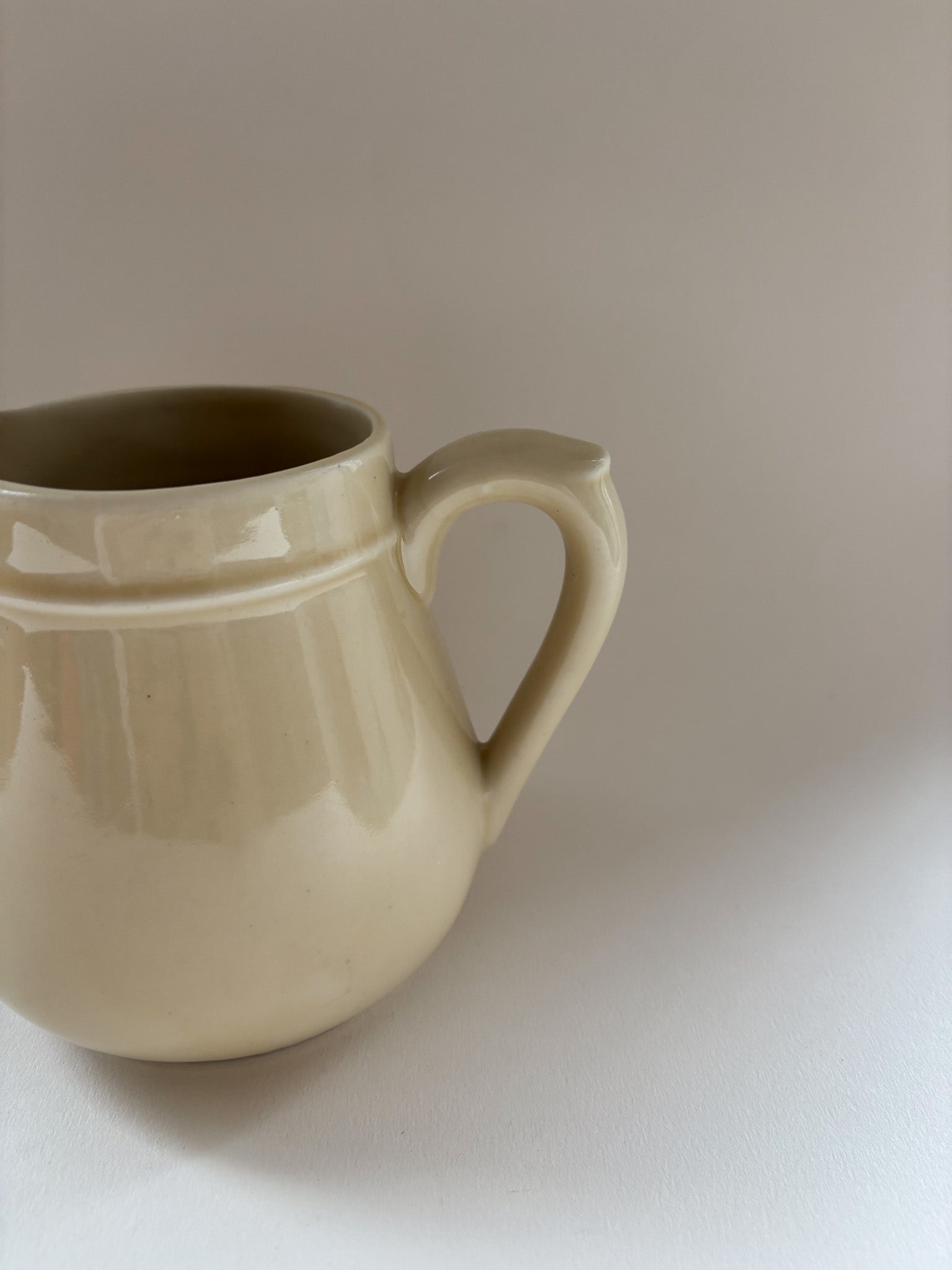 Vintage French Stonware Milk Jug