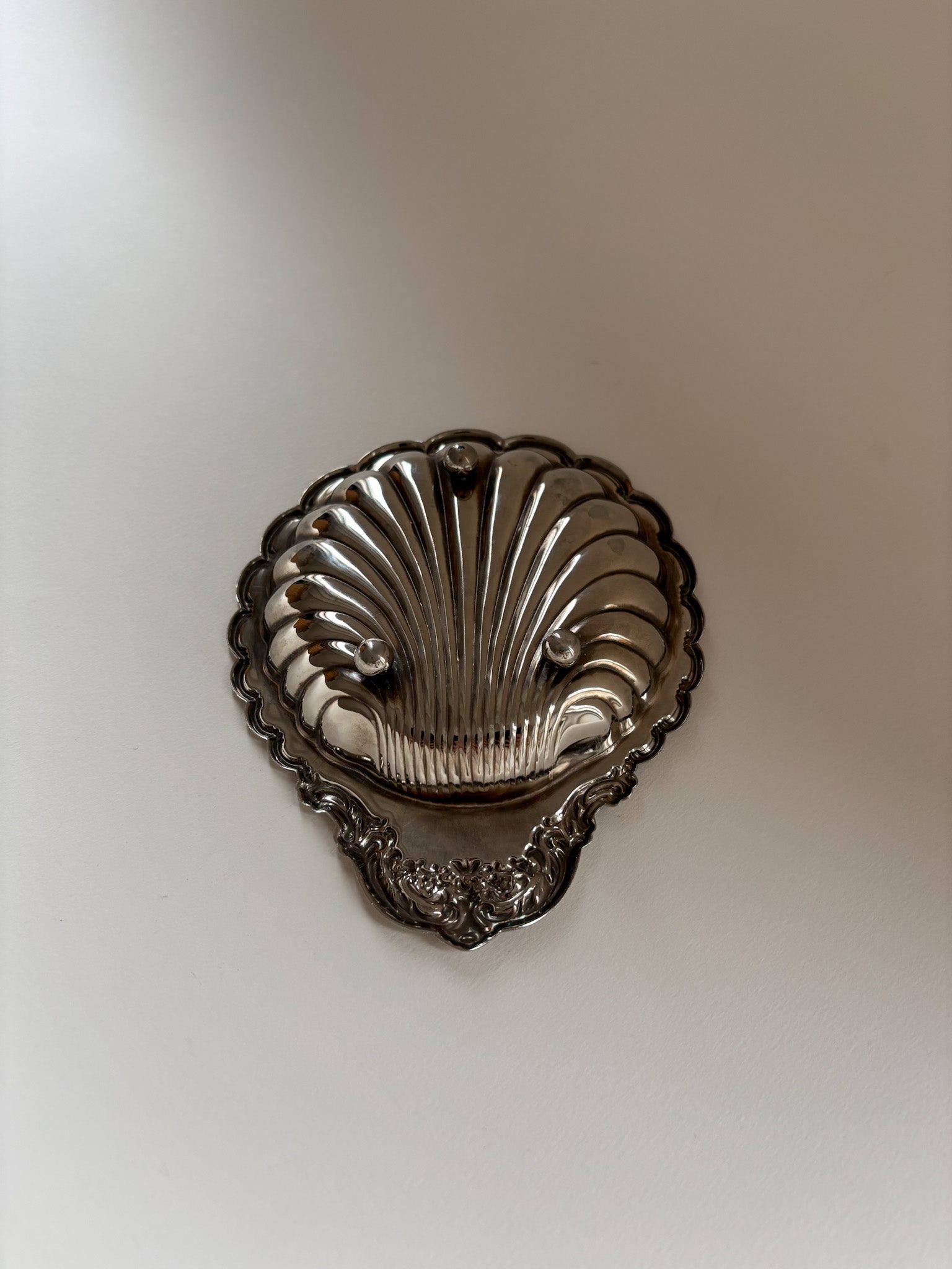 Vintage Silver-Plated Shell Dish