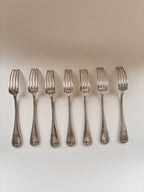 Set of Seven Vintage Silver-Plated Forks
