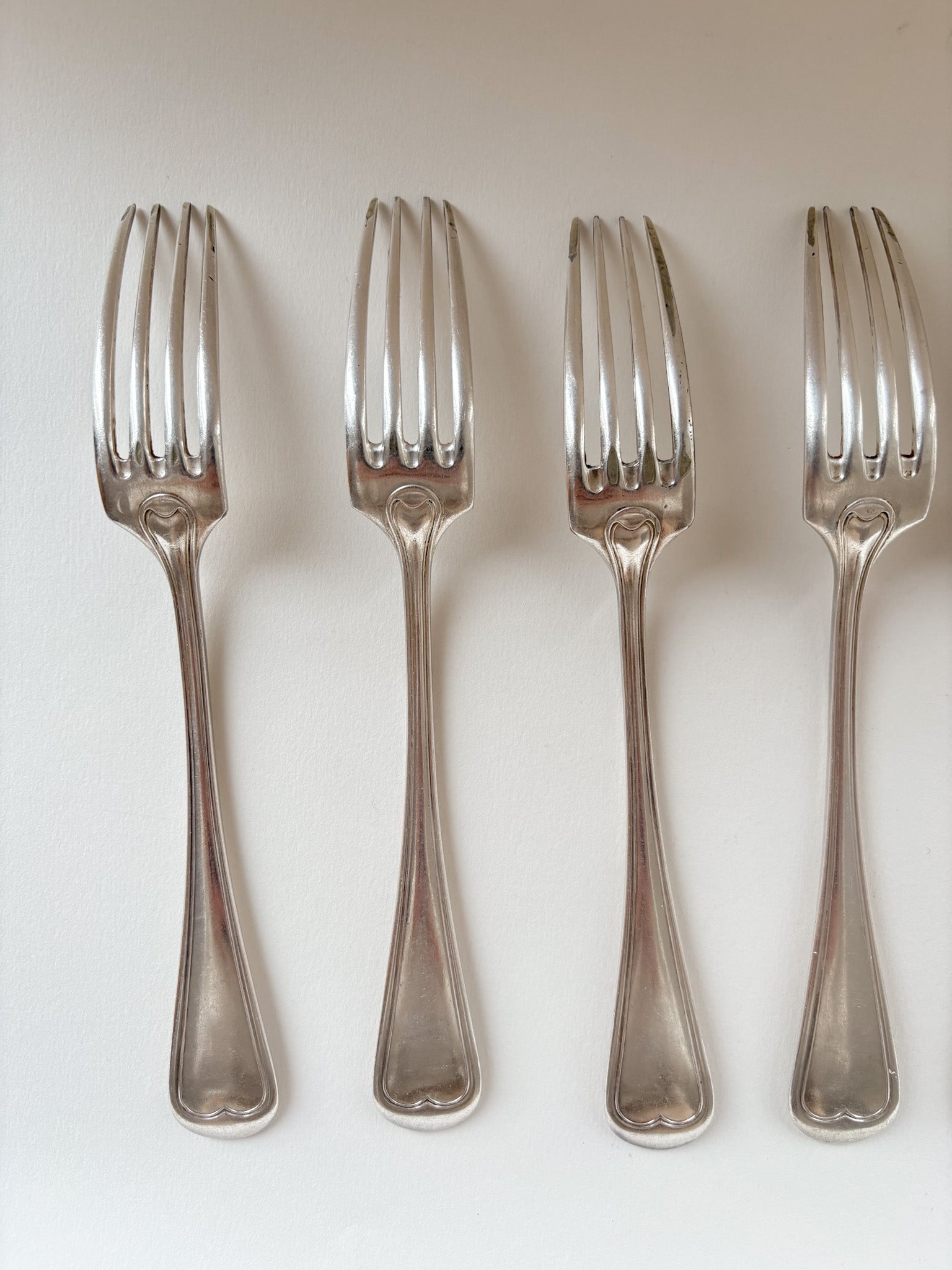 Set of Seven Vintage Silver-Plated Forks