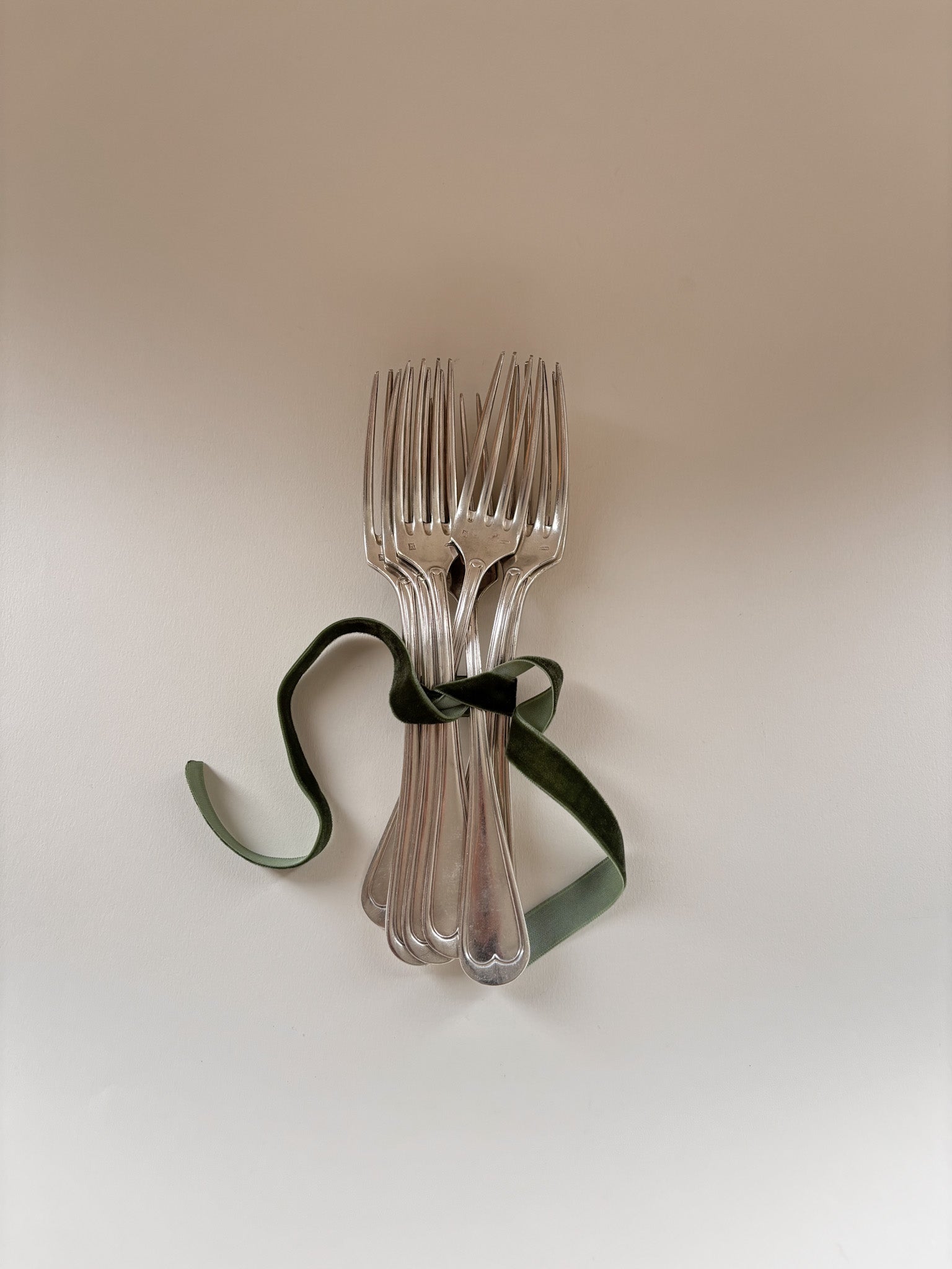 Set of Seven Vintage Silver-Plated Forks